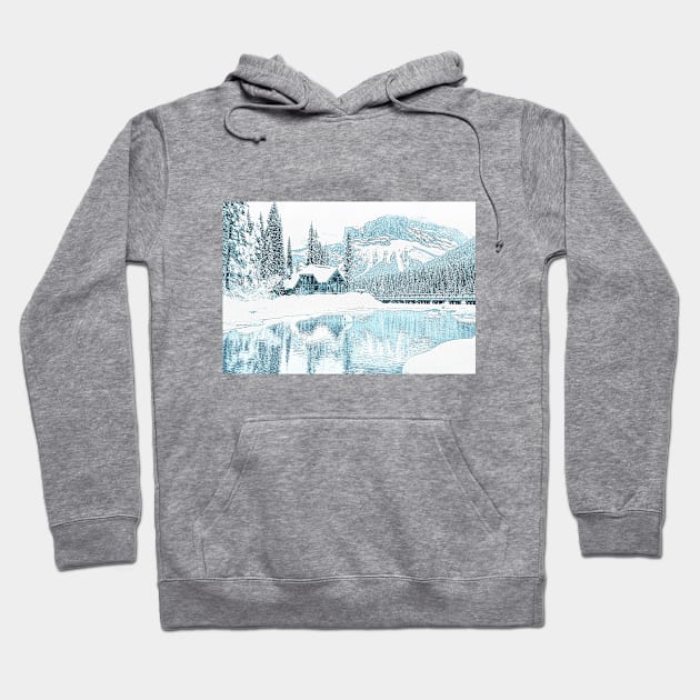 Winter Morning in the Mountain House Hoodie by AlexMir